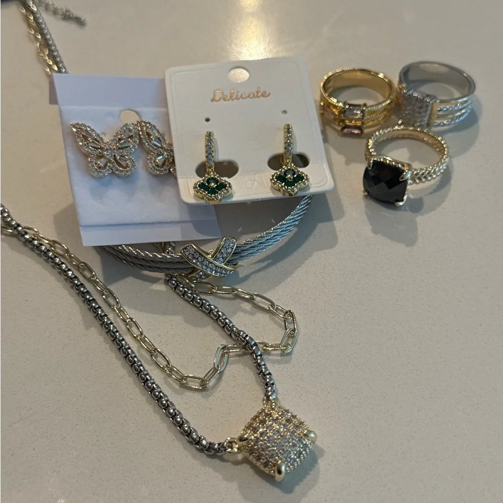 delicates Silver and Gold Jewelry Set for susan
